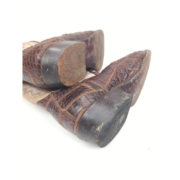 Marlboro Classics Rare Patchwork Reptile, Snake, Lizard Boots Men's Size 42 US 9 - Picture 12 of 15